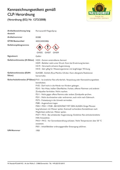 Permanent FliegenSpray