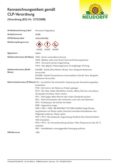 CLP-Kennzeichnungsetikett