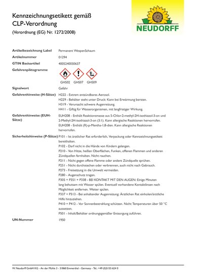 CLP-Kennzeichnungsetikett